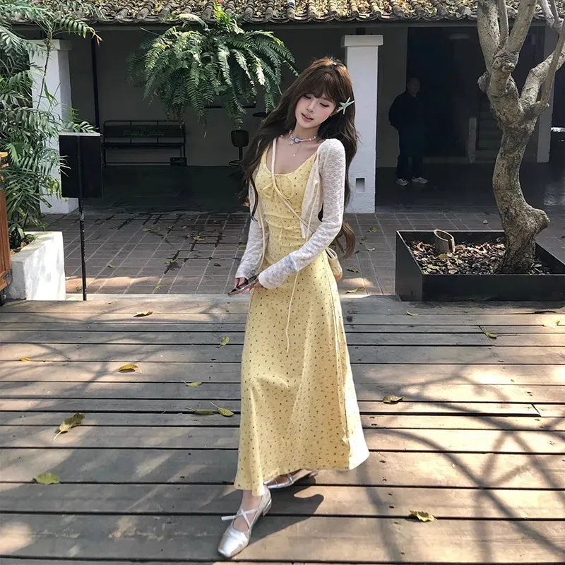 REMOULD Slip Dress Women's Yellow-4