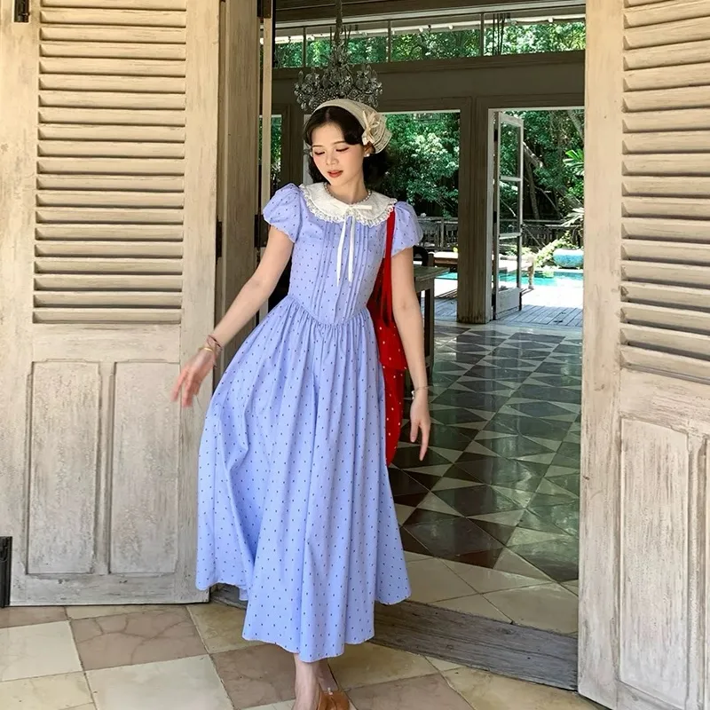 REMOULD Short Sleeved Dress Women's Blue-2