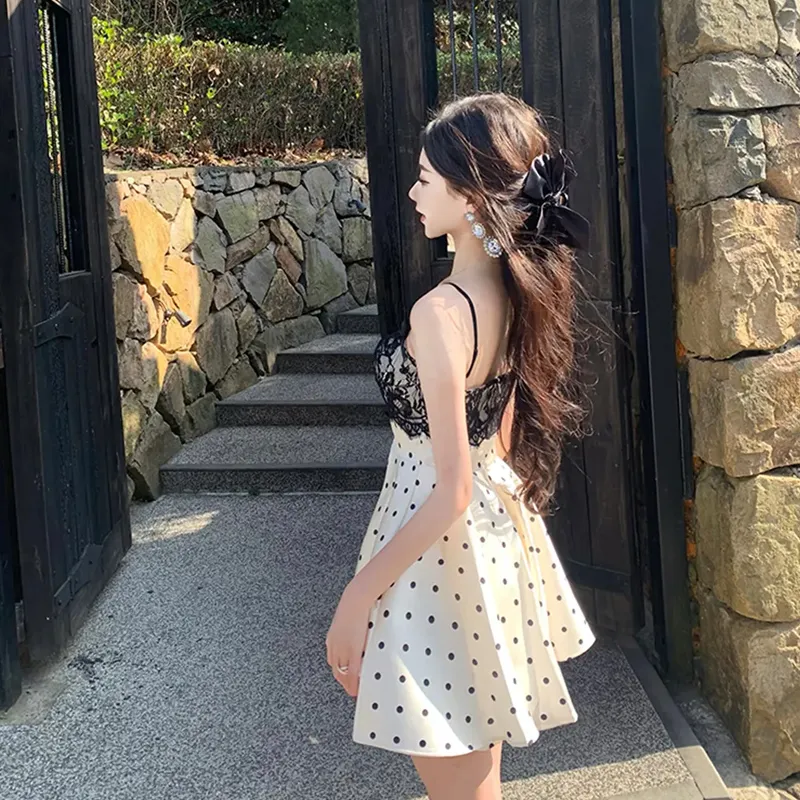 REMOULD Slip Dress Women's Polka Dot Camisole Dress-5