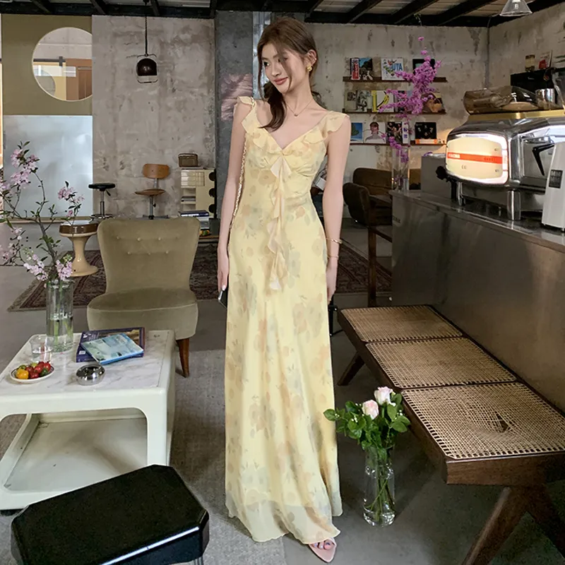 REMOULD Slip Dresses Women's Yellow-2