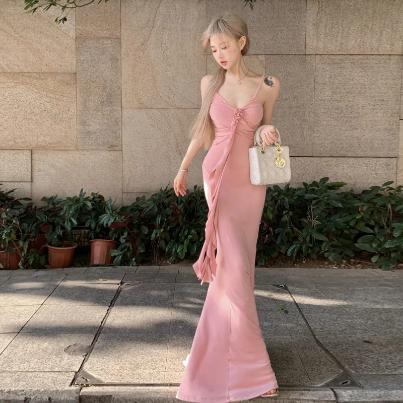 REMOULD Slip Dresses Women's Pink Dress Shopping Bag-2