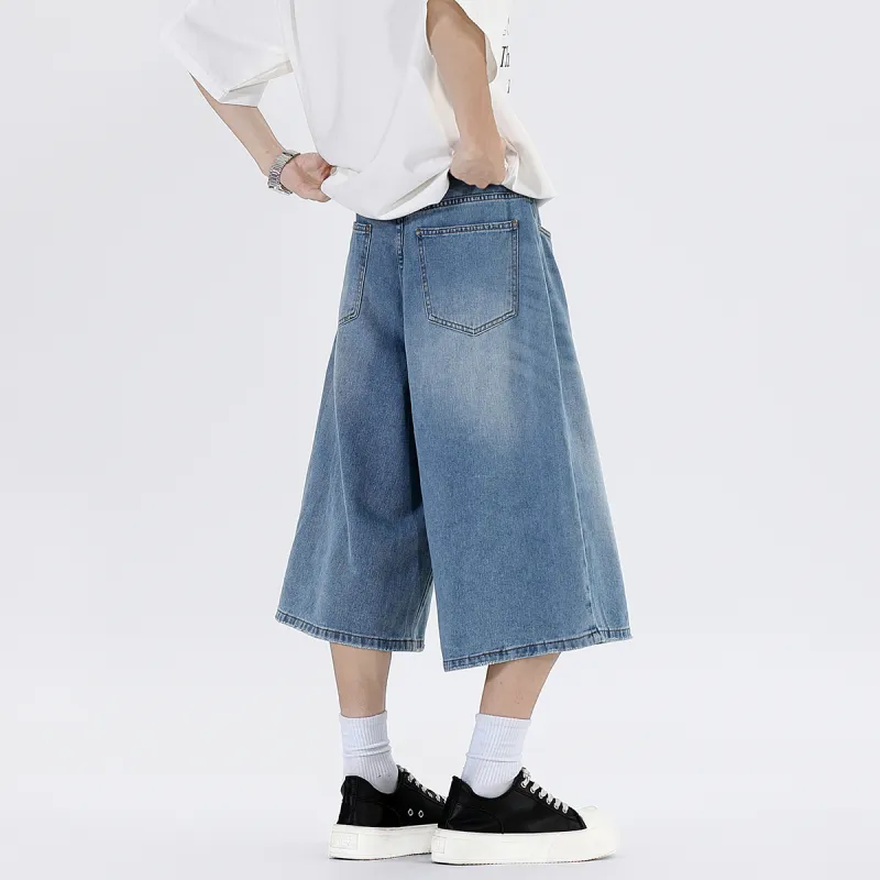 MindBridge Denim Shorts Unisex Light Blue-3