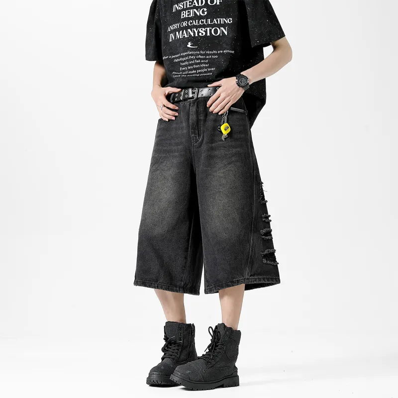 MindBridge Denim Shorts Unisex Black-3