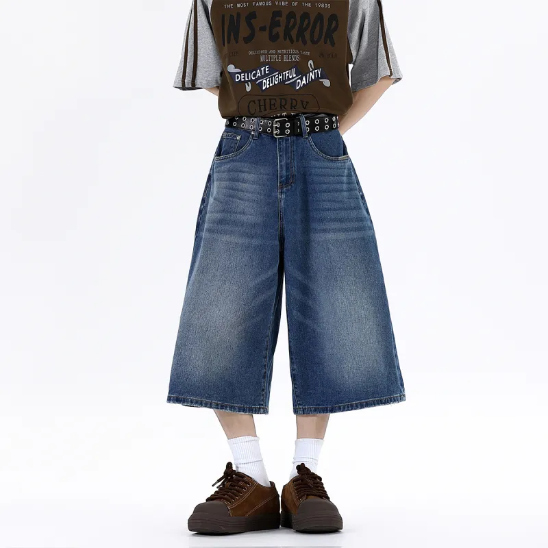 MindBridge Denim Shorts Unisex Dark Blue-2