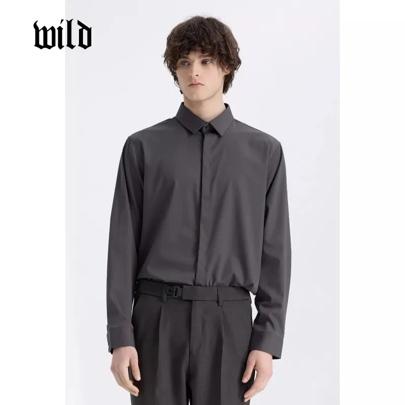 WILD LEADER Shirt Men's Gray [CW5158550]-3
