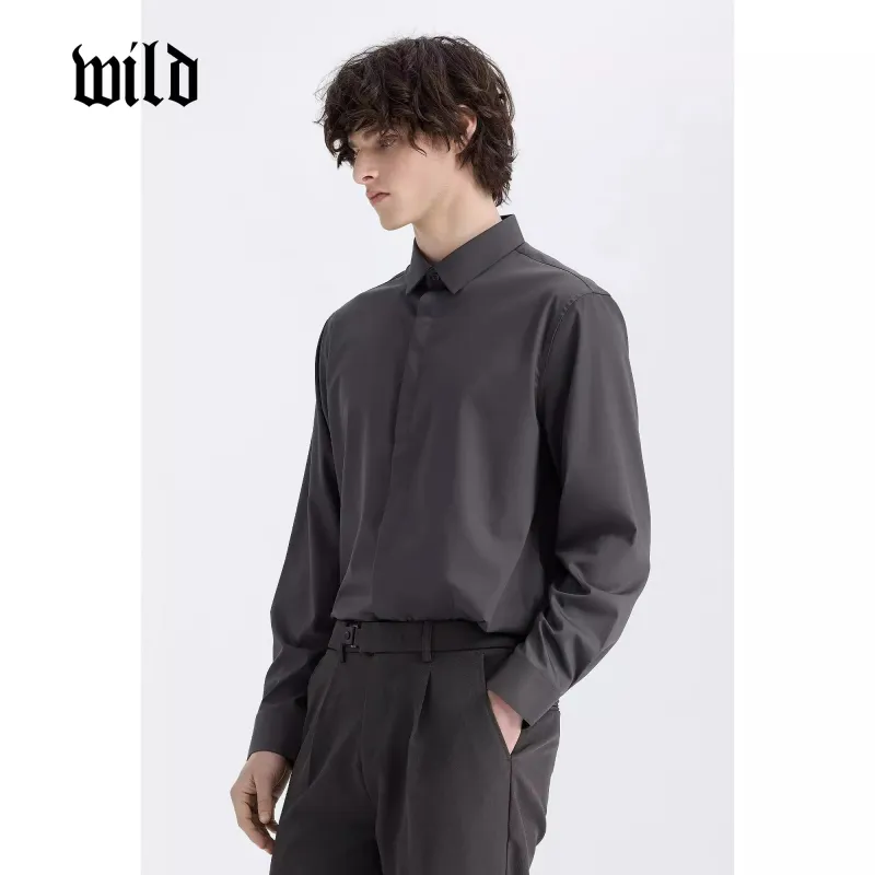 WILD LEADER Shirt Men's Gray [CW5158550]-2