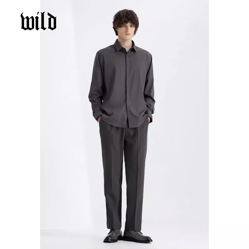 WILD LEADER Shirt Men's Gray [CW5158550]-4