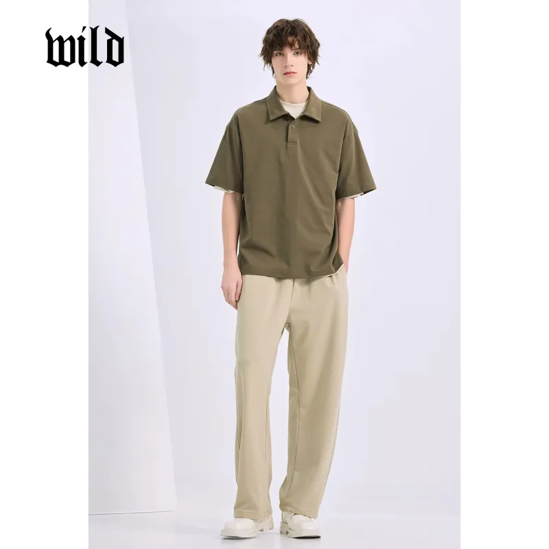 WILD LEADER Polo Shirts Men Army Green[TW5118111]-3