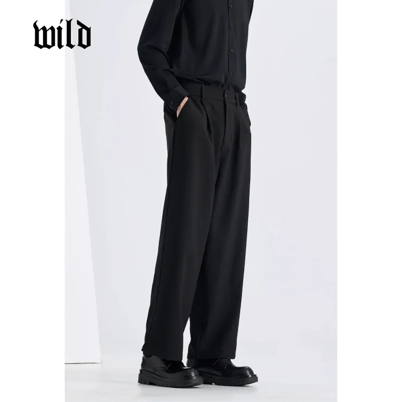 WILD LEADER Suit Trousers Men Lian Shadow Black[XXKW5138W61H]-4