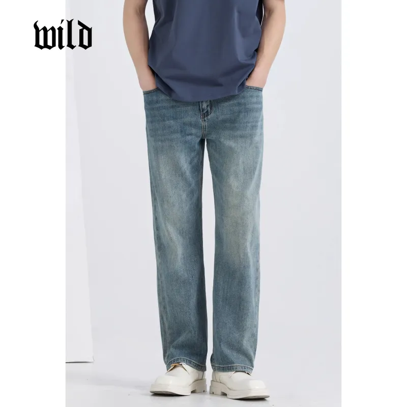 WILD LEADER Jeans Unisex Vintage Blue [NKW5138V97XXK]-2