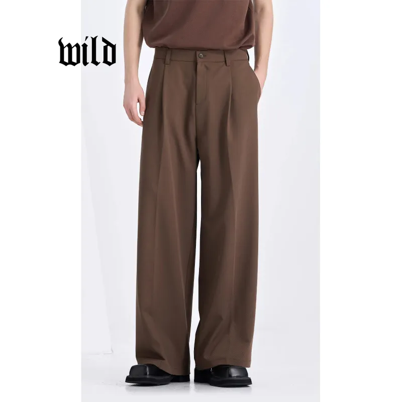 WILD LEADER Suit Trousers Men Coffee[XKW5138Y86]-4