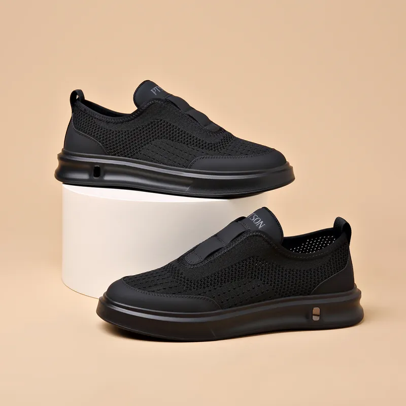 PT'SON Low Top Casual Shoes Men's Black-3