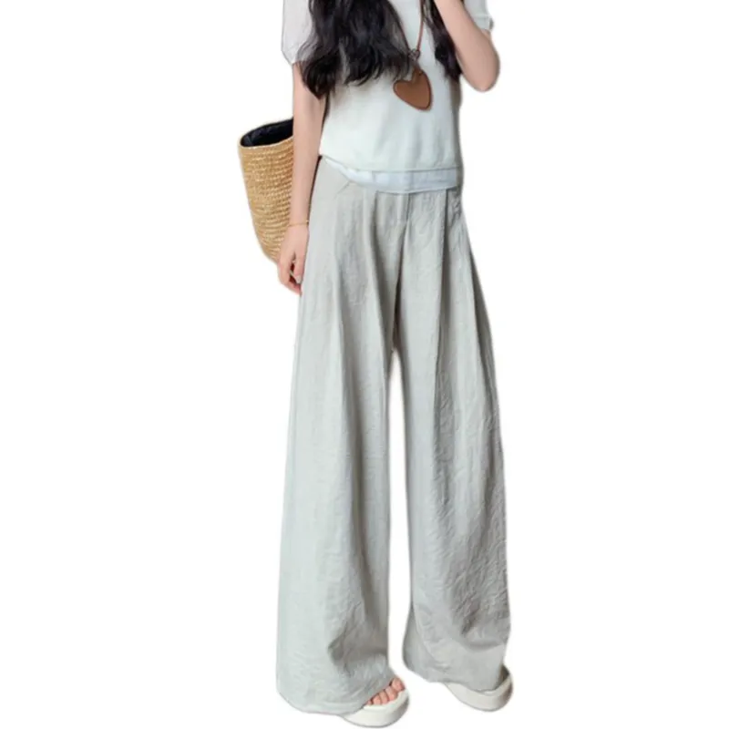 Dior Beauty Casual Pants Women's Silver Gray-2