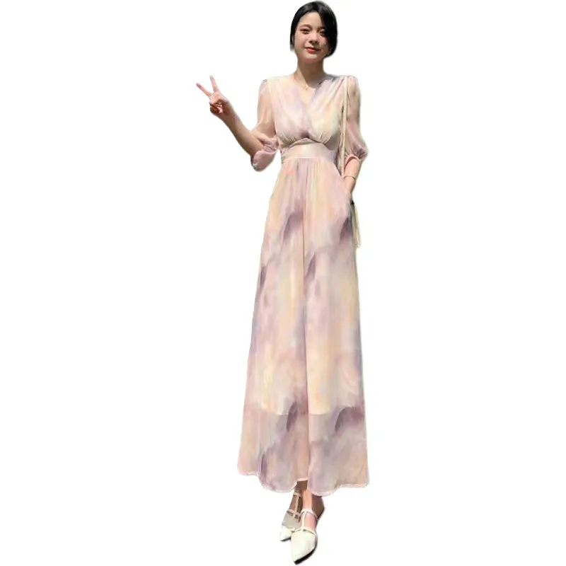 Dior Beauty Short Sleeved Dresses Women's Multicolor-2