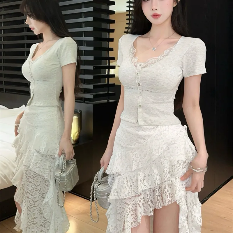 Dior Beauty Two Piece Skirt Sets Women's-8