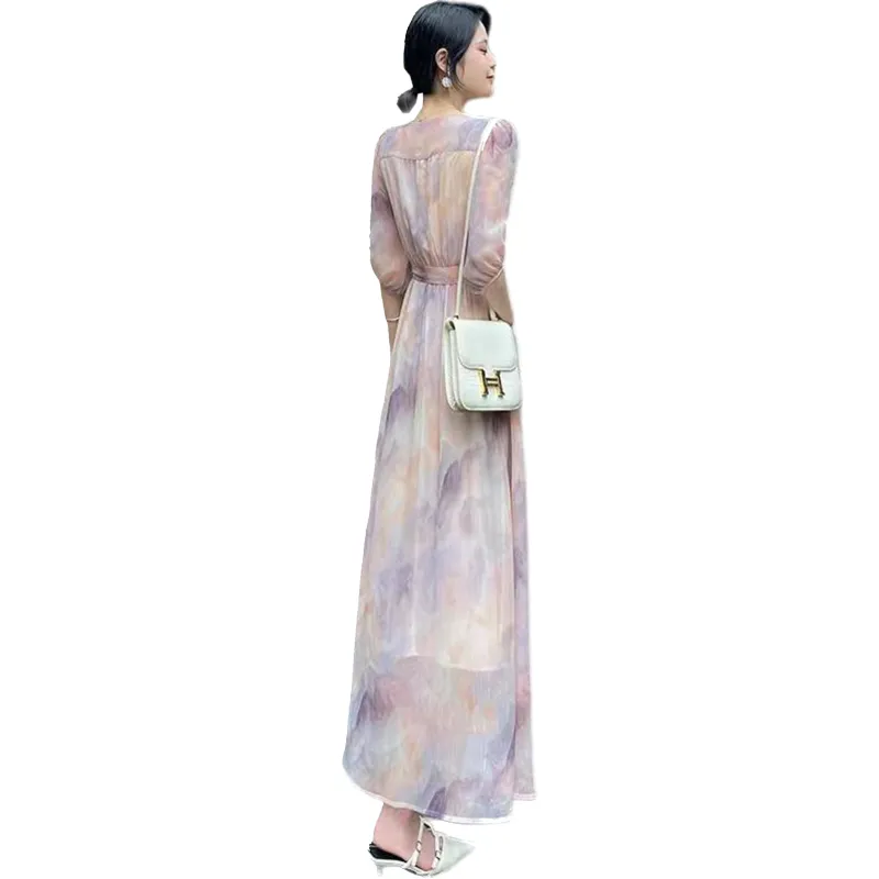 Dior Beauty Short Sleeved Dresses Women's Multicolor-1