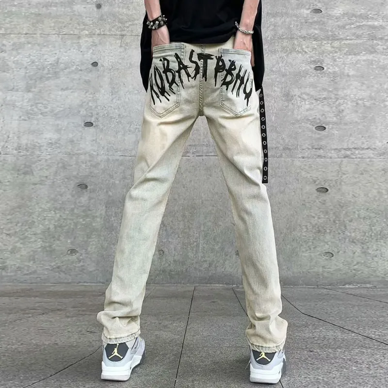 DABAISHA Jeans Unisex Yellow Mud-4
