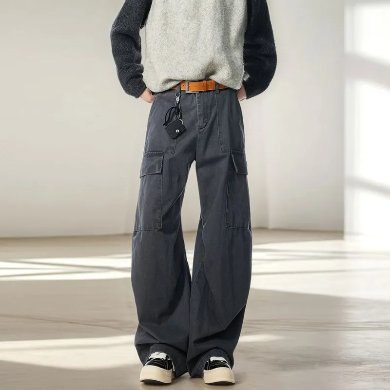 DABAISHA Cargo Pants Unisex Gray-1