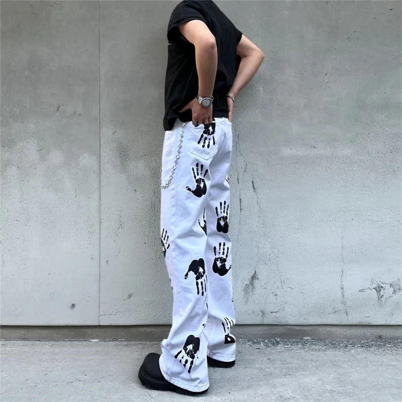 DABAISHA Jeans Unisex White-3