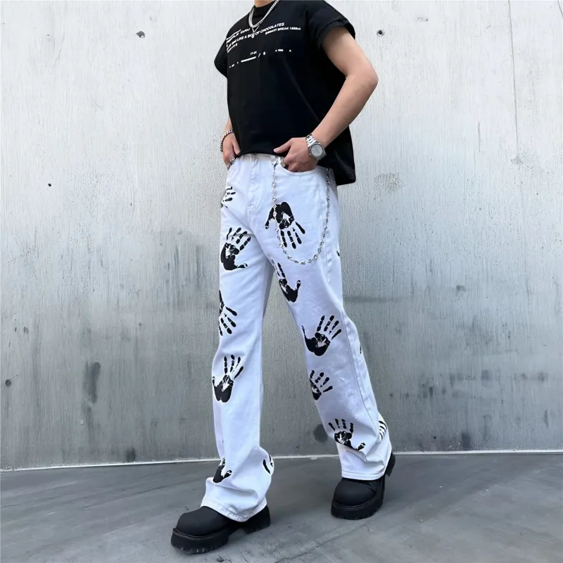 DABAISHA Jeans Unisex White-2