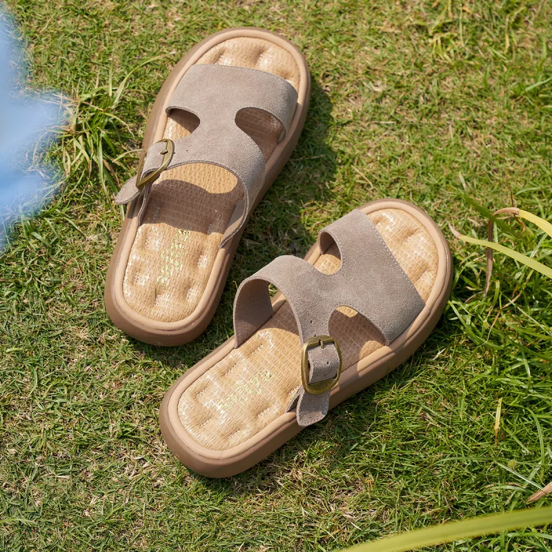 SAFIYA Slide Slippers Women's Khaki-1