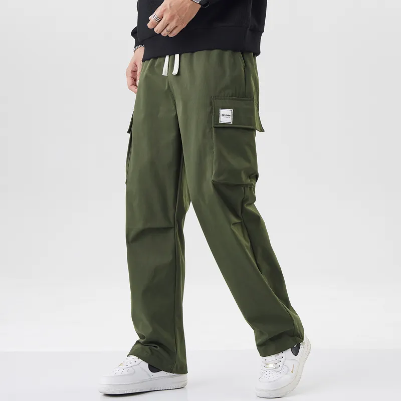 EPTISON Casual Pants Unisex Army Green-2