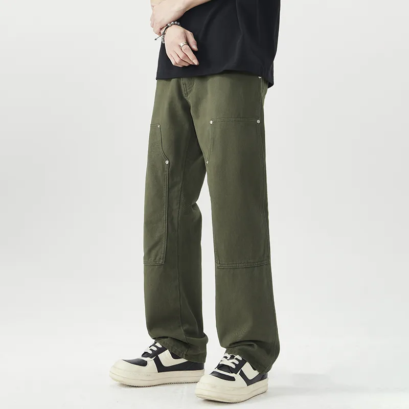 EPTISON Casual Pants Unisex Army Green-1