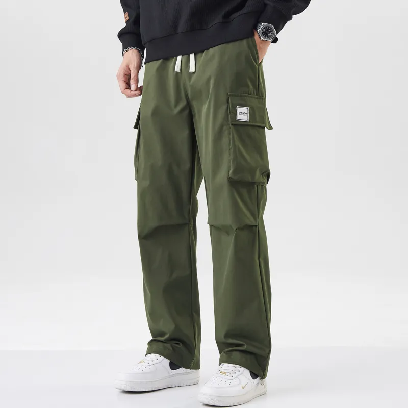 EPTISON Casual Pants Unisex Army Green-1