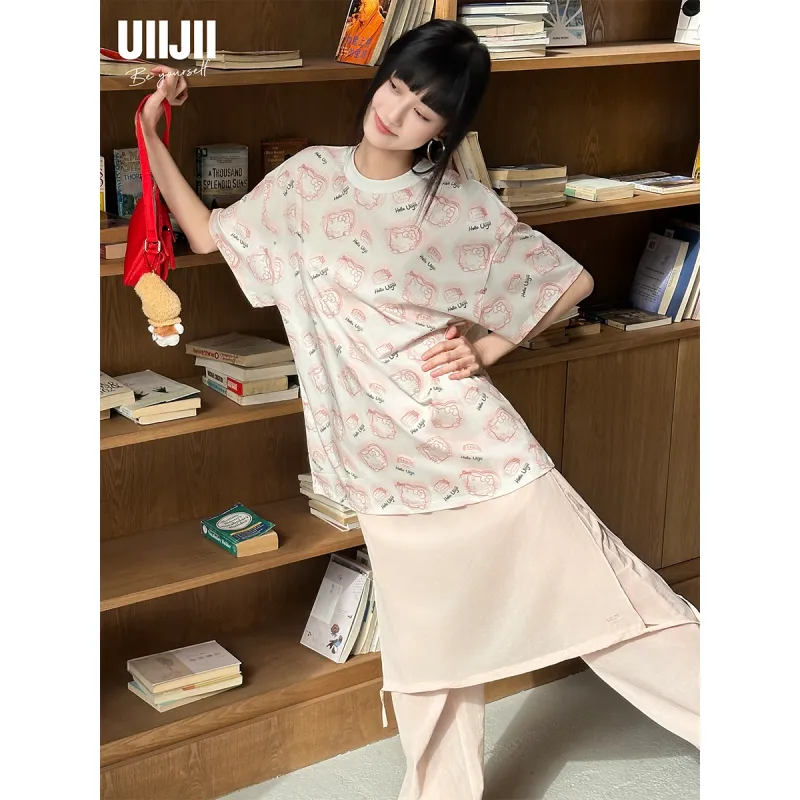 YOUJI T Shirts Women's Pink On A White Background-2