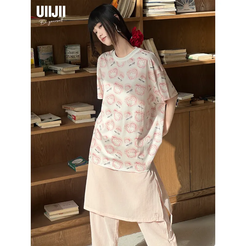 YOUJI T Shirts Women's Pink On A White Background-1