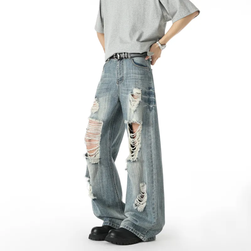 GELANYIFU GL Jeans Unisex Blue With Keychain Leather Label Charm-1
