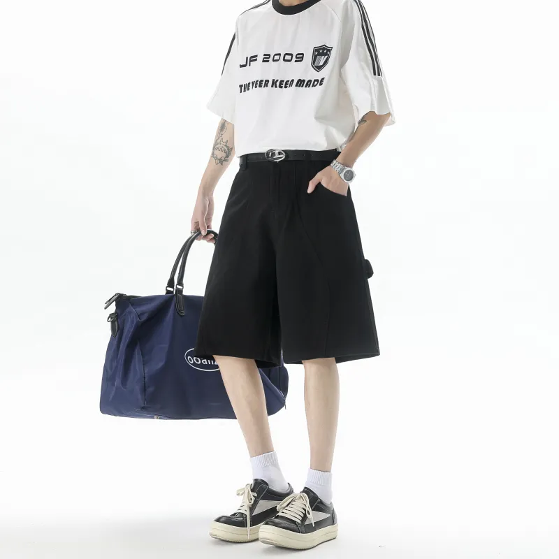 PAINT STAIN Denim Shorts Unisex-8
