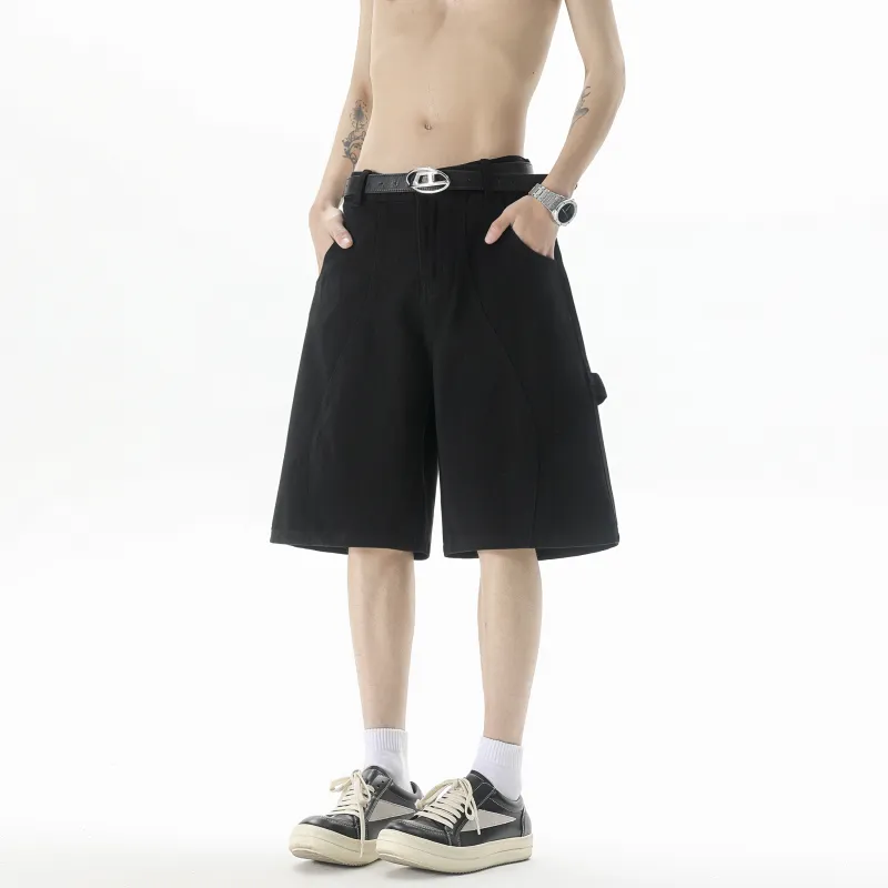 PAINT STAIN Denim Shorts Unisex-9