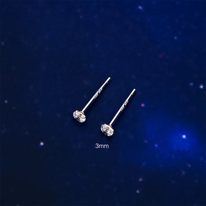 UABA 999 Fine Silver Stud Earrings Unisex-1