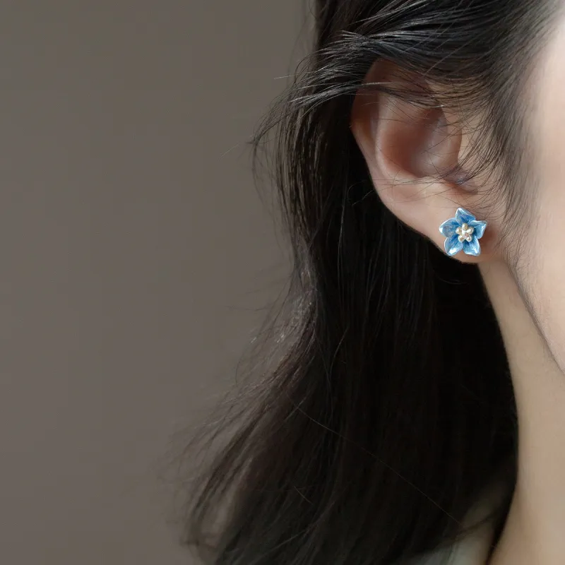 UABA 925 Sterling Silver Stud Earrings Women's-2