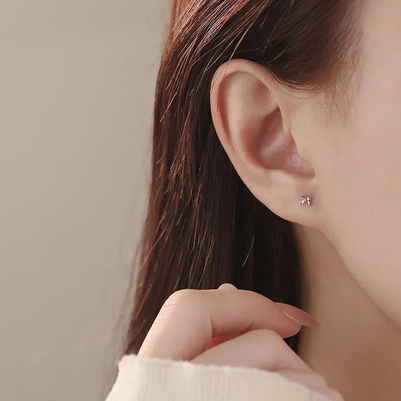 UABA 999 Fine Silver Stud Earrings Women's-4