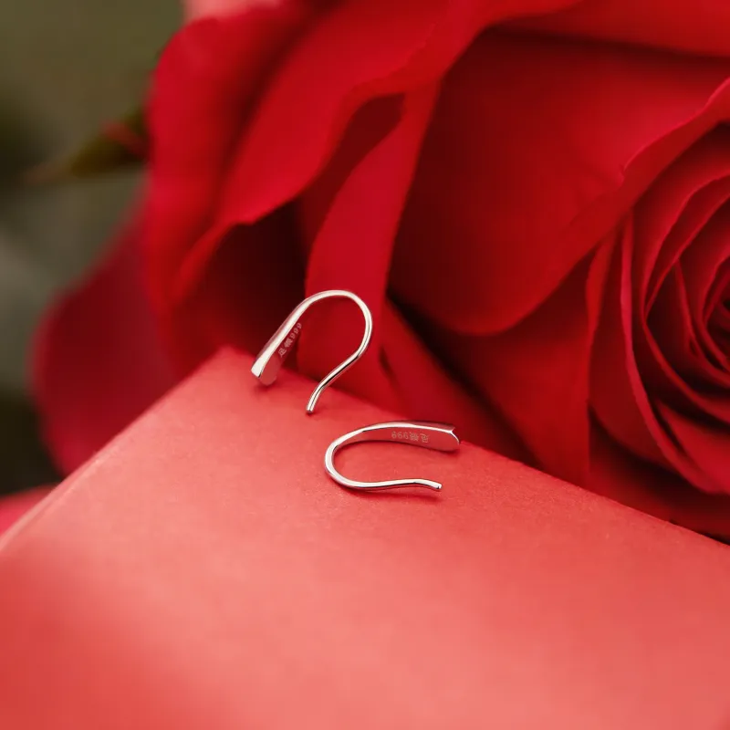 UABA S999 Fine Silver Earrings Unisex-2