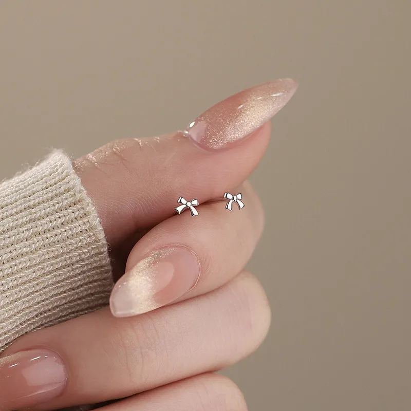 UABA 999 Fine Silver Stud Earrings Women's-2