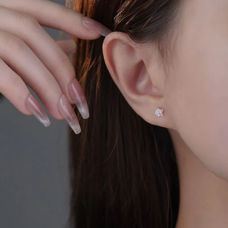 UABA 999 Fine Silver Stud Earrings Women's-3