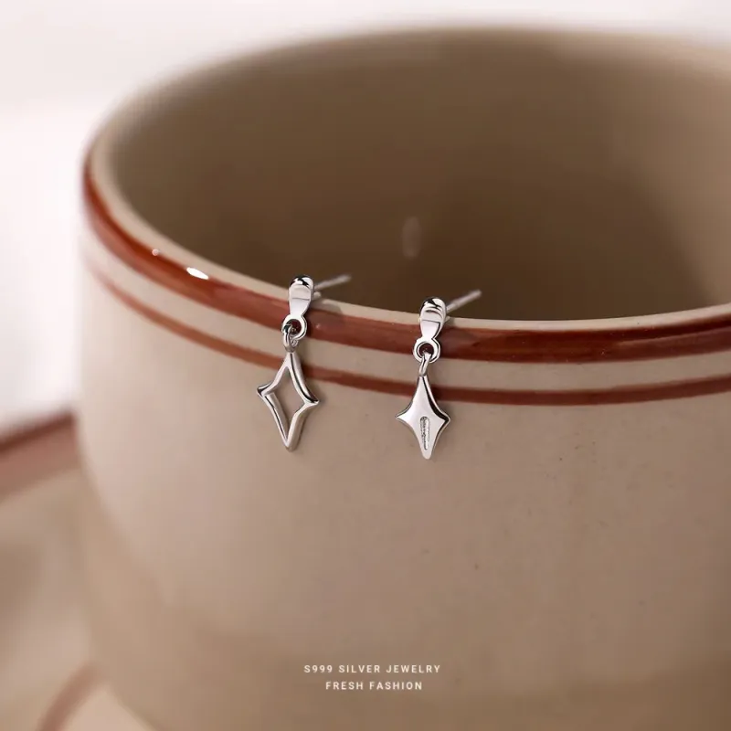 UABA 999 Fine Silver Earrings Women's-1