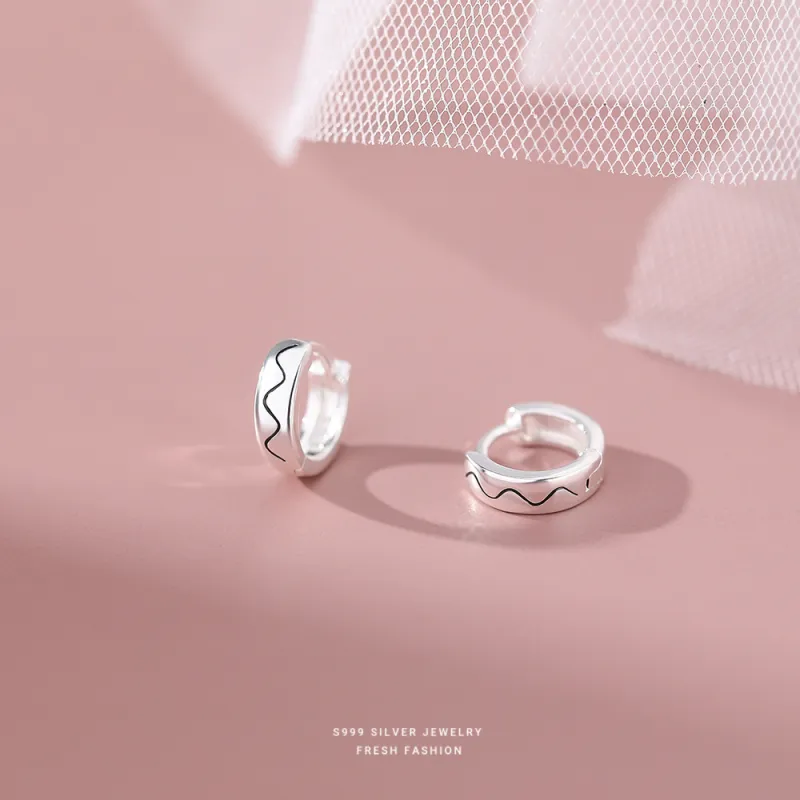 UABA 999 Fine Silver Earrings Unisex-1