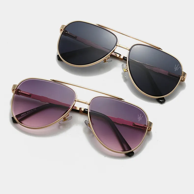 Maserati Metal Aviator Sunglasses Unisex-2