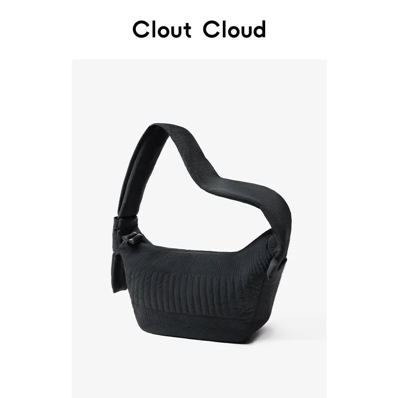 CLOUT CLOUD Nylon Fabric Dumpling Bag Shoulder Bag Tubas Unisex Multicolor-11