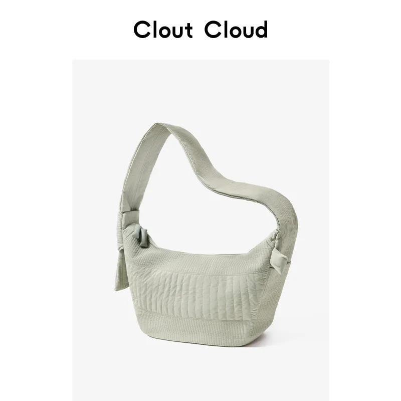 CLOUT CLOUD Nylon Fabric Dumpling Bag Shoulder Bag Tubas Unisex Multicolor-2