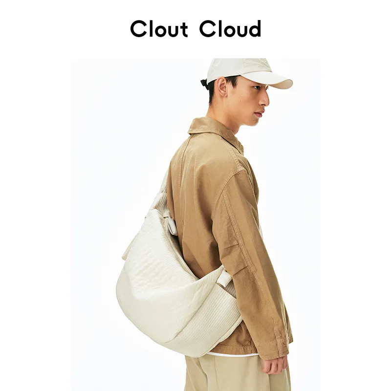 CLOUT CLOUD Nylon Fabric Dumpling Bag Shoulder Bag Tubas Unisex Multicolor-4