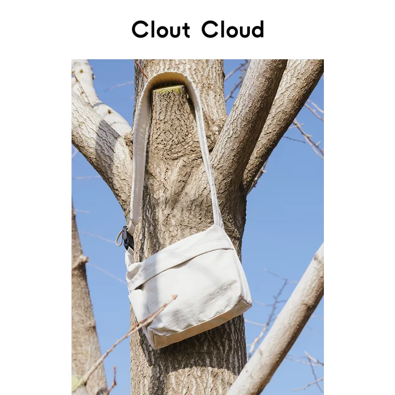 CLOUT CLOUD Water repellent Nylon Small Square Bag Crossbody Bag Small Size Unisex Multicolor-1