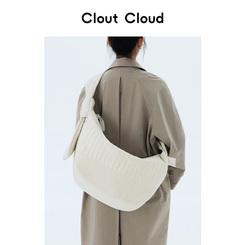 CLOUT CLOUD Nylon Fabric Dumpling Bag Shoulder Bag Tubas Unisex Multicolor-7