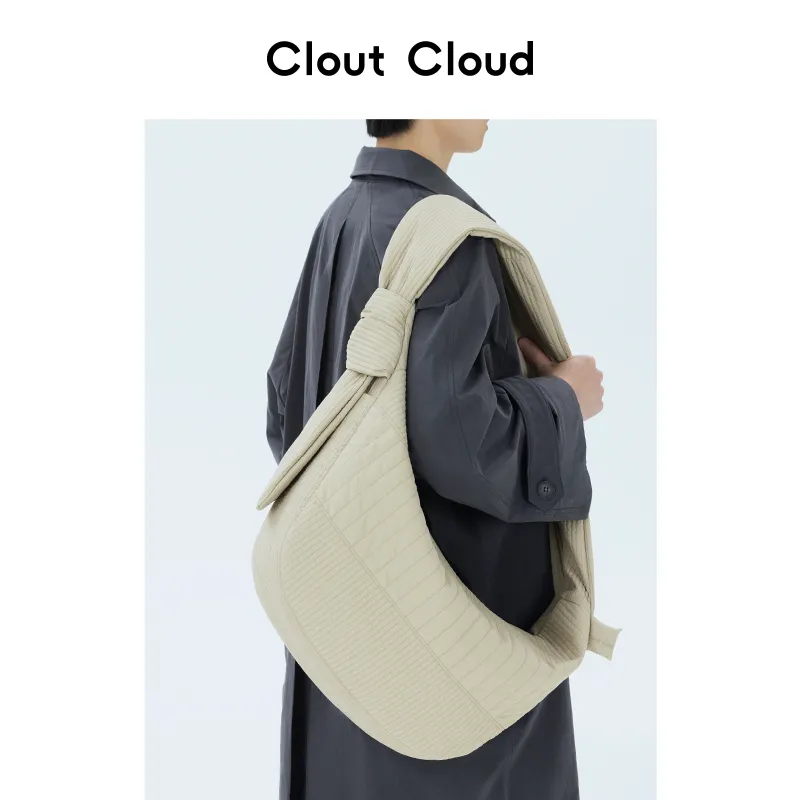CLOUT CLOUD Nylon Fabric Dumpling Bag Shoulder Bag Tubas Unisex Multicolor-1