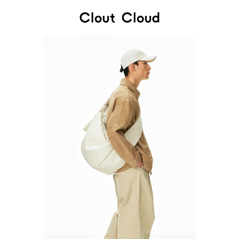CLOUT CLOUD Nylon Fabric Dumpling Bag Shoulder Bag Tubas Unisex Multicolor-5