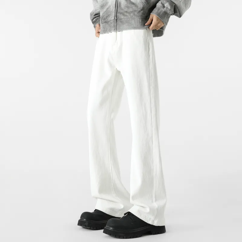 HUANQIU Jeans Unisex Black Gray-19